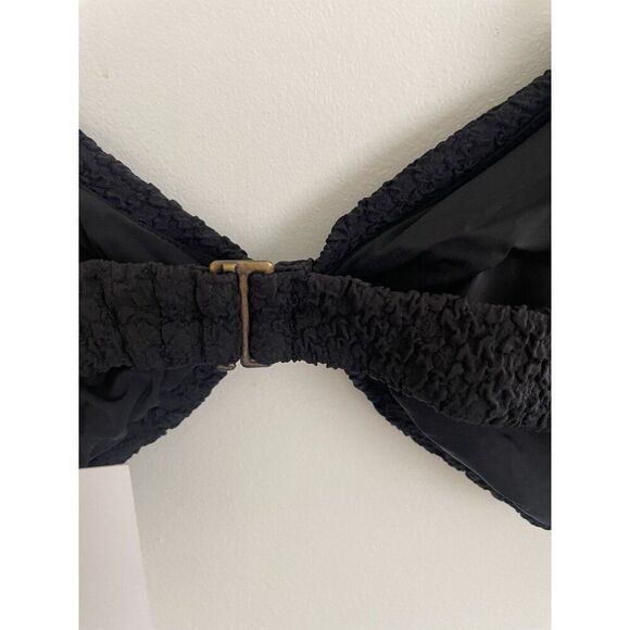 Andie x Mindy The Amor Bikini Top Womens XL Black Textured Beach Swimwear Beach - Picture 7 of 10
